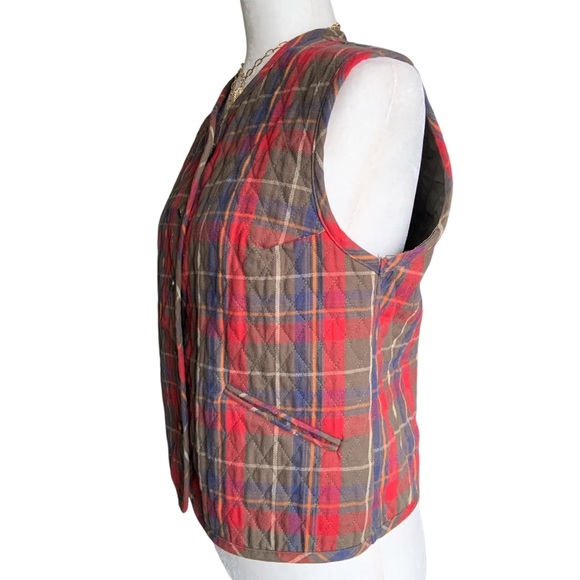 Northern Isles Vintage Plaid Vest – Medium - Picture 3 of 7